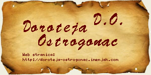 Doroteja Ostrogonac vizit kartica